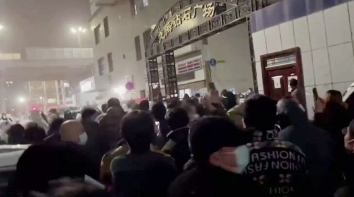 xinjiang fire protest