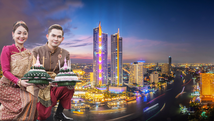 ไอคอนสยาม จัดลอยกระทง 2565 ECO บนโค้งน้ำสวยสุดของเจ้าพระยา