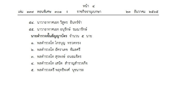 แต่งตั้งราชองครักษ์พิเศษ จำนวน 60 ราย