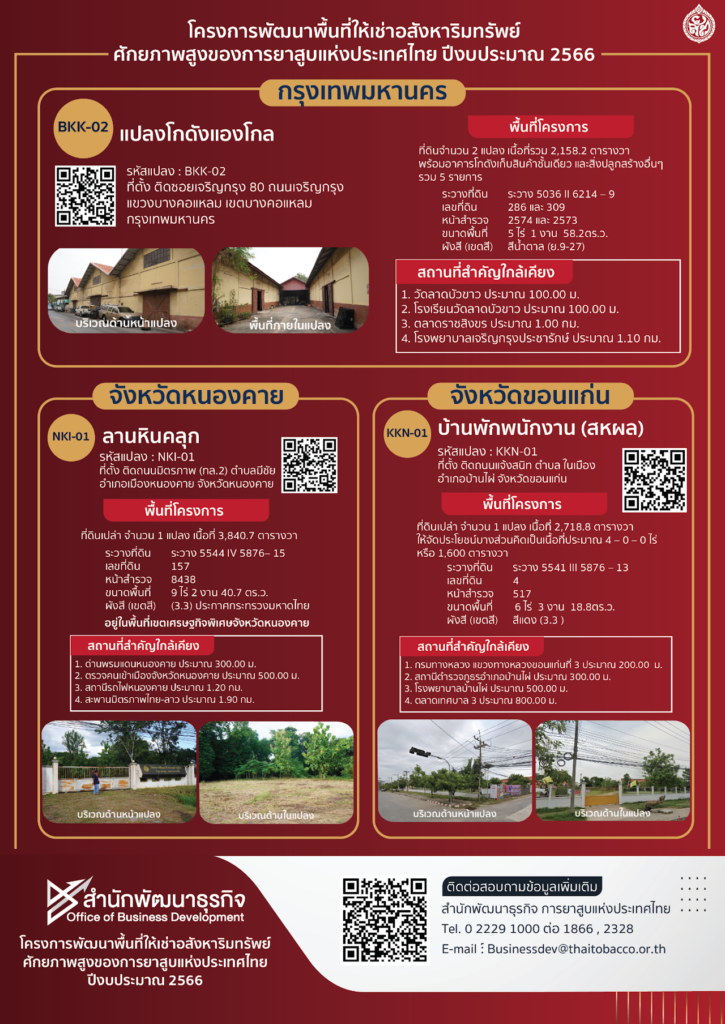 โครงการพื้นที่ให้เช่าอสังหาริมทรัพย์