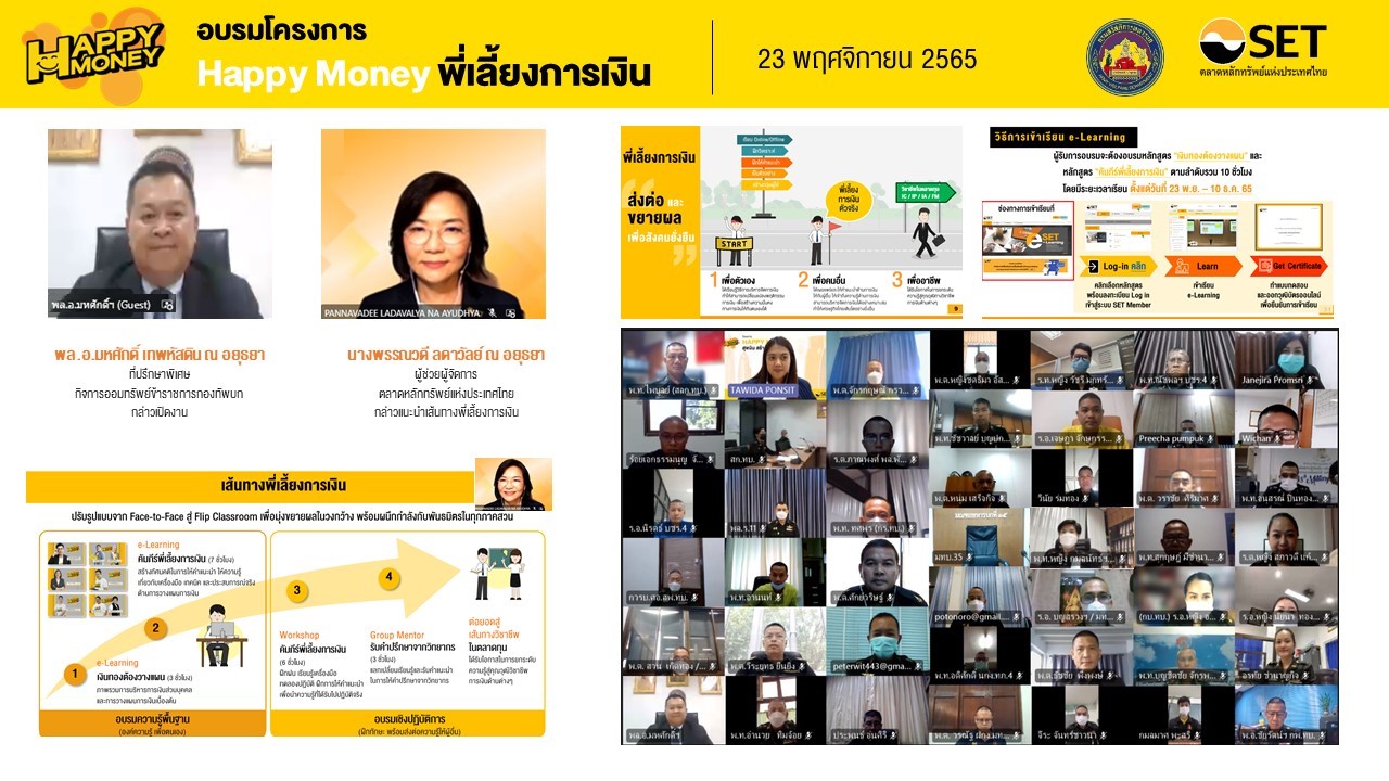 “ตลาดหลักทรัพย์ฯ จับมือ กรมสวัสดิการทหารบก กองทัพบก สร้างพี่เลี้ยงการเงิน”