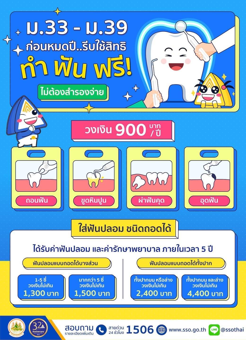 ทำฟันประกันสังคมปี 2565