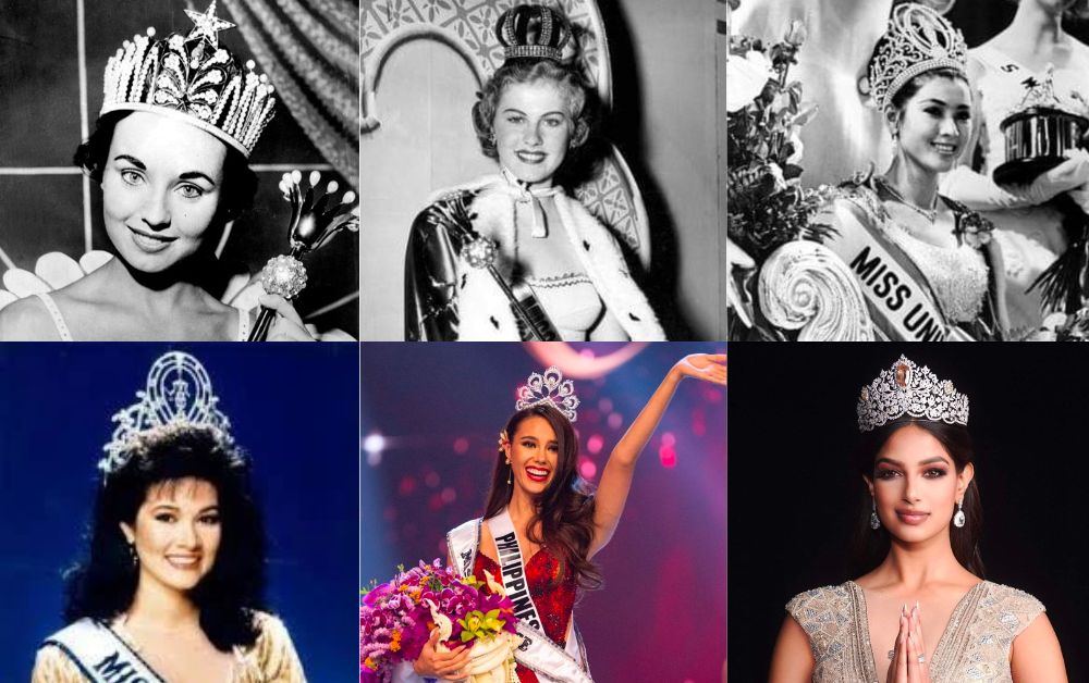 เปิดภาพมงกุฎมิสยูนิเวิร์ส 12 รุ่น งดงาม เลอค่า สะท้อนบทบาทสตรี