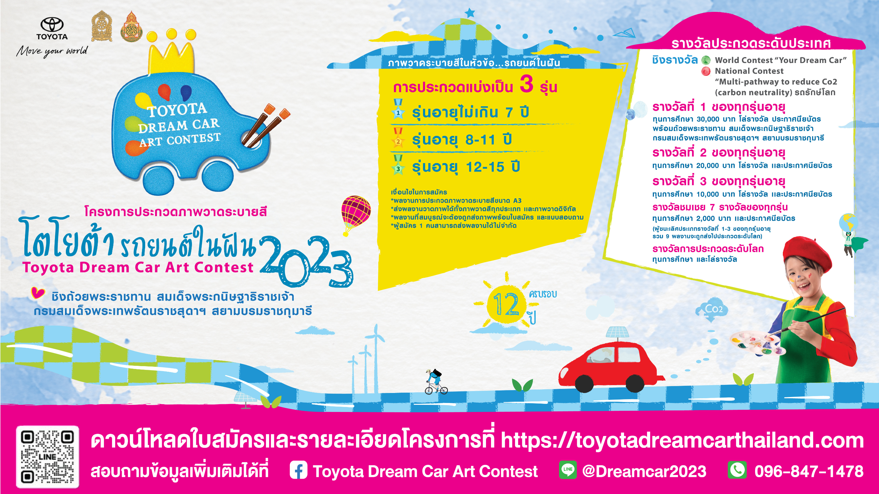 ประกวดวาดภาพ “โตโยต้ารถยนต์ในฝัน 2023”