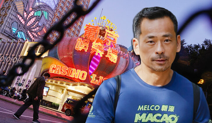 A man wearing face mask walks in front of Casino Lisboa, operated by SJM Holdings during the coronavirus disease (COVID-19) pandemic in Macau