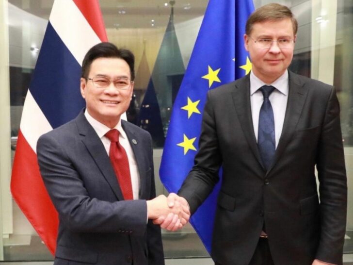 จุรินทร์ วัลดิส โดมโบรฟสกิส รองนายกยุโรป โพสต์ทวิตเตอร์ ยินดีเจรจา FTA ไทย-อียู
