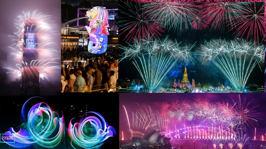 ประมวลภาพปีใหม่ แสงสี-สีสัน ทั่วโลกฉลองเข้าสู่ปี 2023