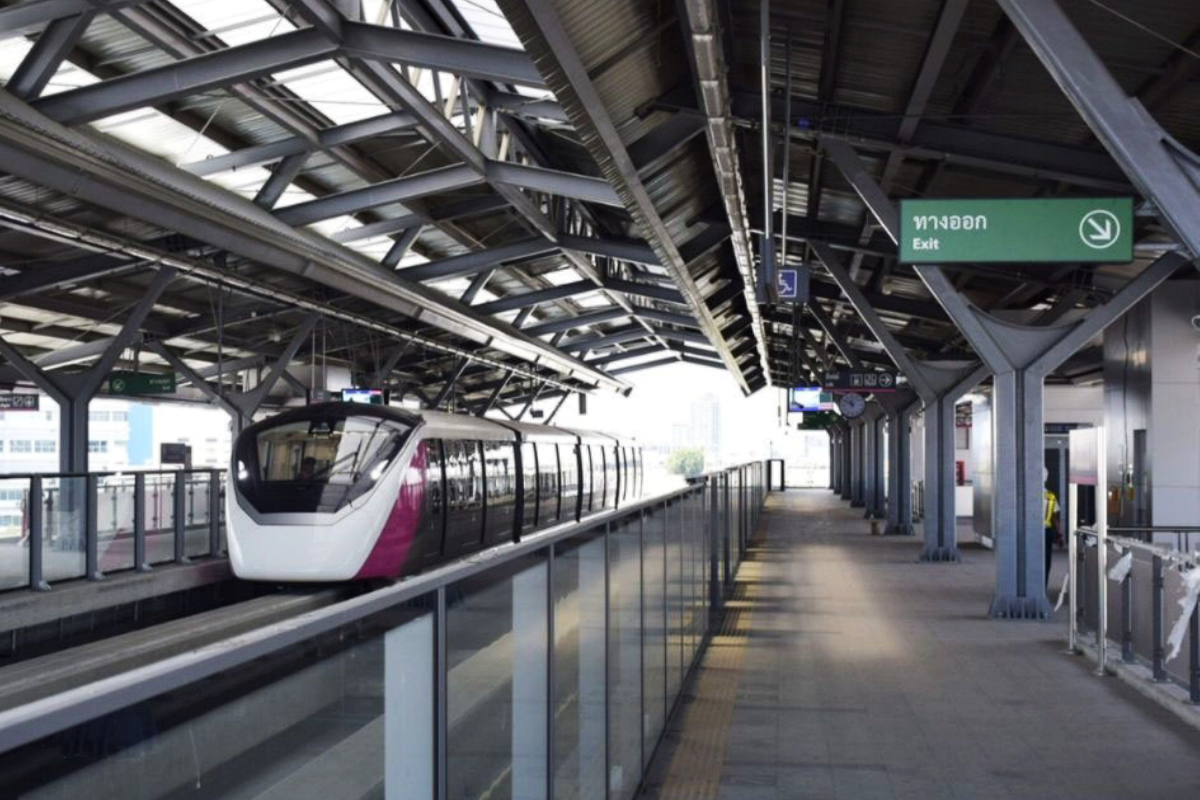 รถไฟฟ้าสายสีชมพู แคราย-มีนบุรี คืบเกือบ 100% เตรียมเปิดใช้ในปี 2566