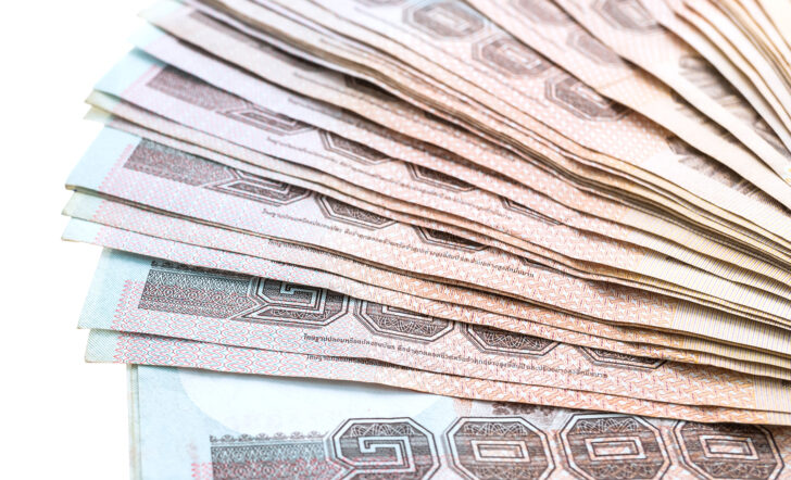 Thai banknote and cash แบงก์พัน