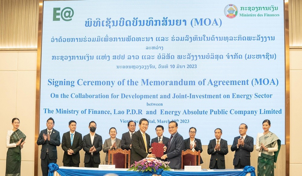 EA ร่วมมือรัฐบาลแห่ง สปป.ลาว เซ็น MOA เพิ่มขีดความสามารถพลังงานสะอาดและพัฒนาระบบขนส่ง EV
