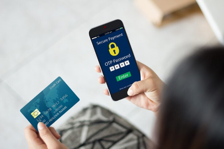 Secure,Payment,Otp,Password,Concept.female,Hands,Using,Mobile,Phone,And กรุงศรีฯ แนะ 9 ข้อ