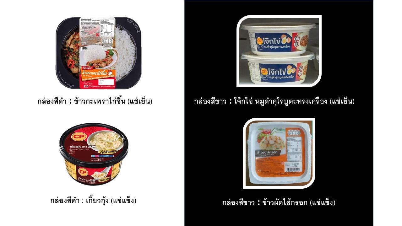 “สี” กล่องอาหารสำเร็จรูป บอกอะไร ?