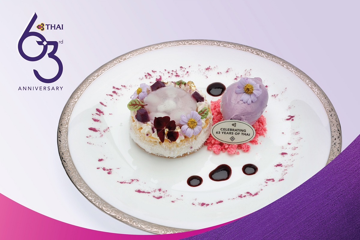 การบินไทย เสิร์ฟขนมหวานจานพิเศษฉลองครบรอบ 63 ปี