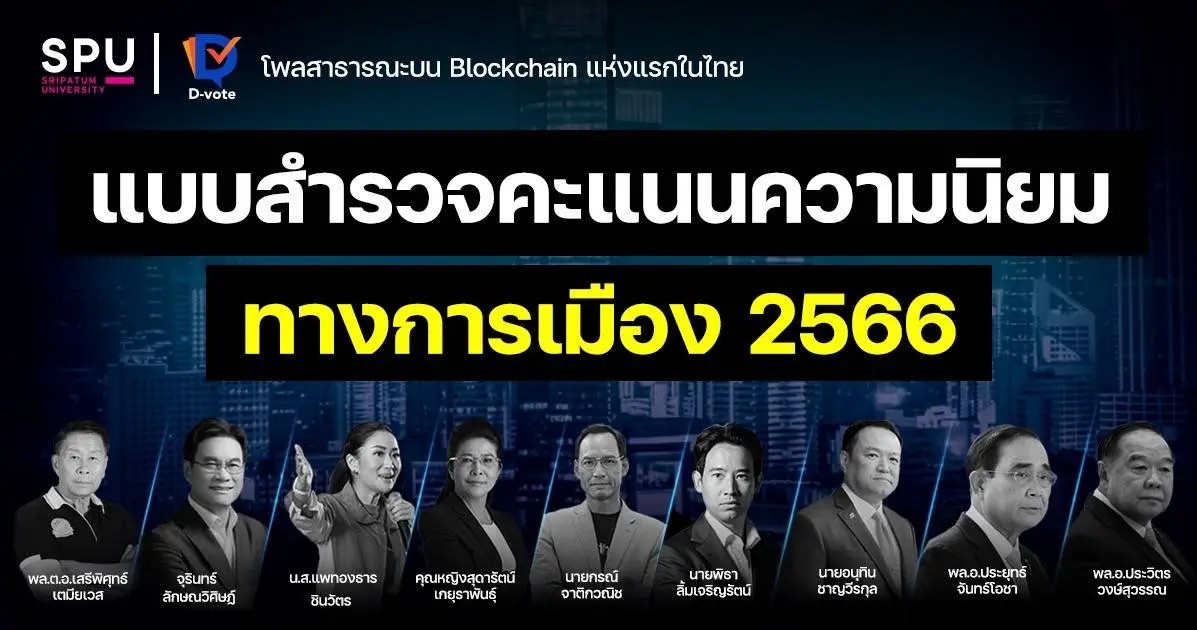 ม.ศรีปทุม-ดีโหวต เปิดบล็อกเชนโพล