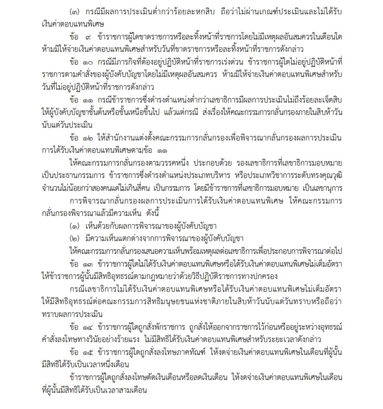บัญชีเงินค่าตอบแทนพิเศษข้าราชการ สนง.คณะกก.สิทธิมนุษยชนแห่งชาติ