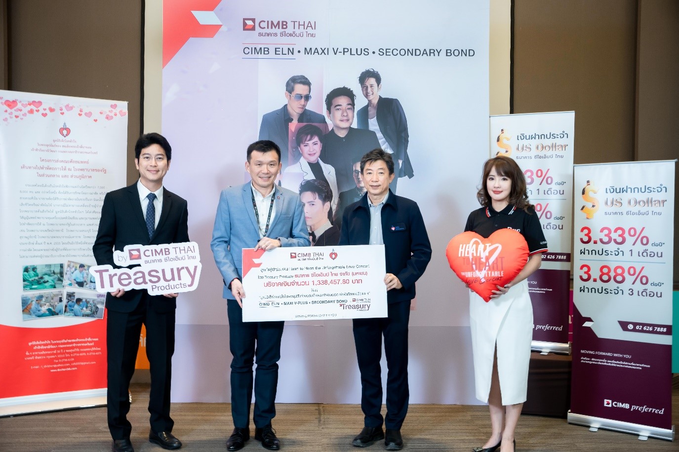 CIMB Thai Treasury Products ร่วมกับลูกค้าผู้มีเกียรติ มอบเงินบริจาคให้กับมูลนิธิเด็กโรคหัวใจฯ