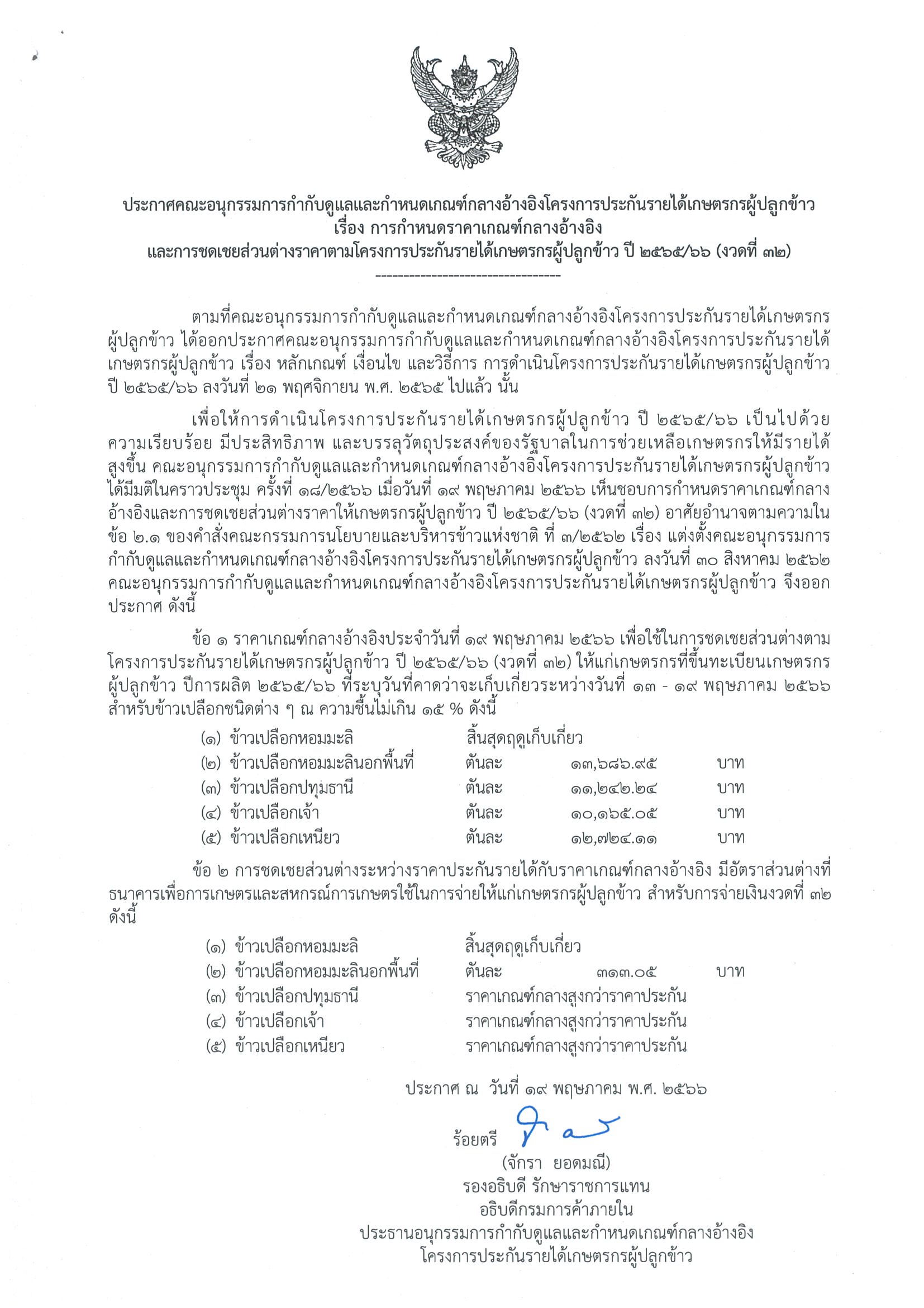 ประกันข้าว