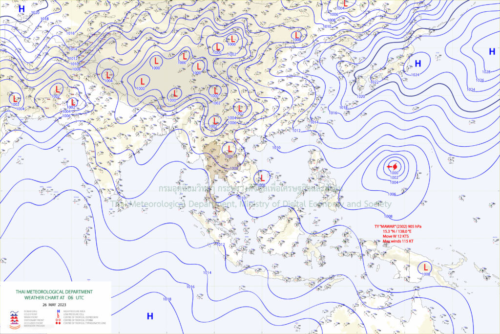 แผนที่อากาศพื้นผิว