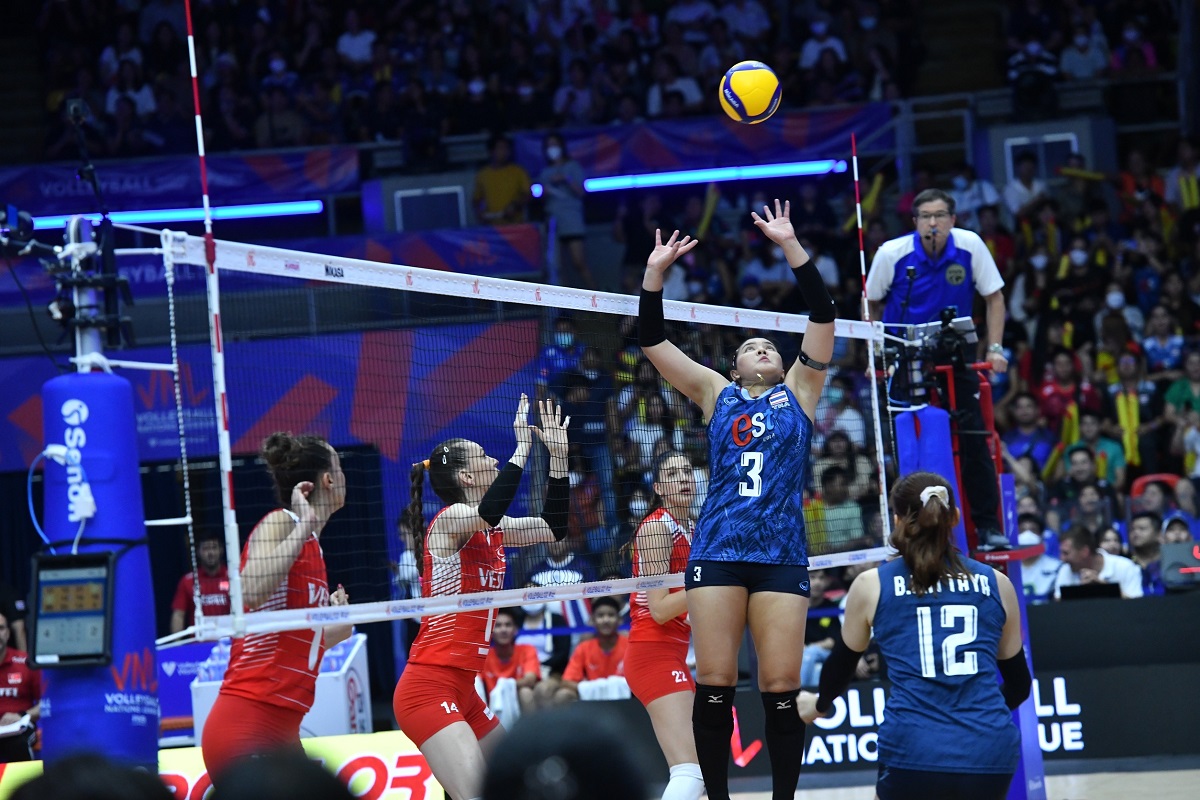 วอลเลย์บอลหญิง VNL 2023 สาวไทยสุดต้าน พ่าย ตุรกี 0-3 เซต
