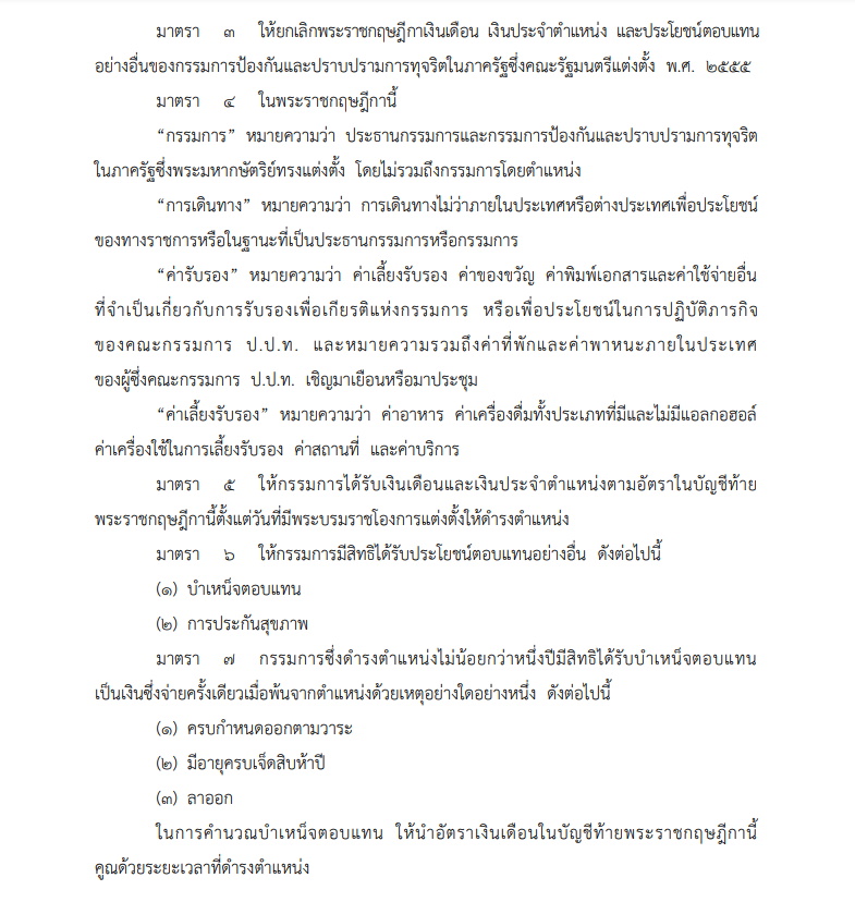 พระราชกฤษฎีกา เงินเดือน เงินประจำตำแหน่ง และประโยชน์ตอบแทนอย่างอื่นของกรรมการป้องกันและปราบปรามการทุจริตในภาครัฐ(ป.ป.ท.) พ.ศ. 2566