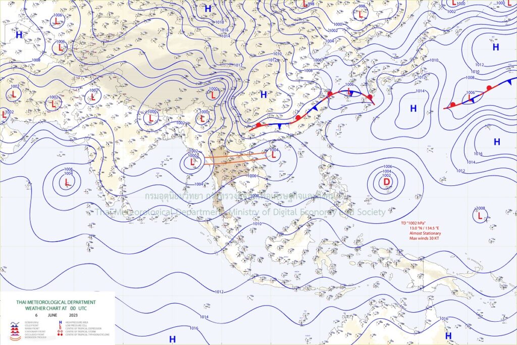 กรมอุตุฯ-แผนที่อากาศ 6 มิ.ย.2566