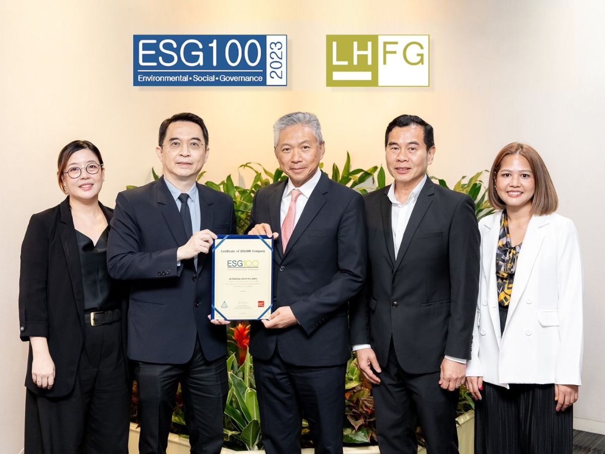 LHFG ได้รับคัดเลือกเป็นบริษัทกลุ่มหลักทรัพย์ ESG100