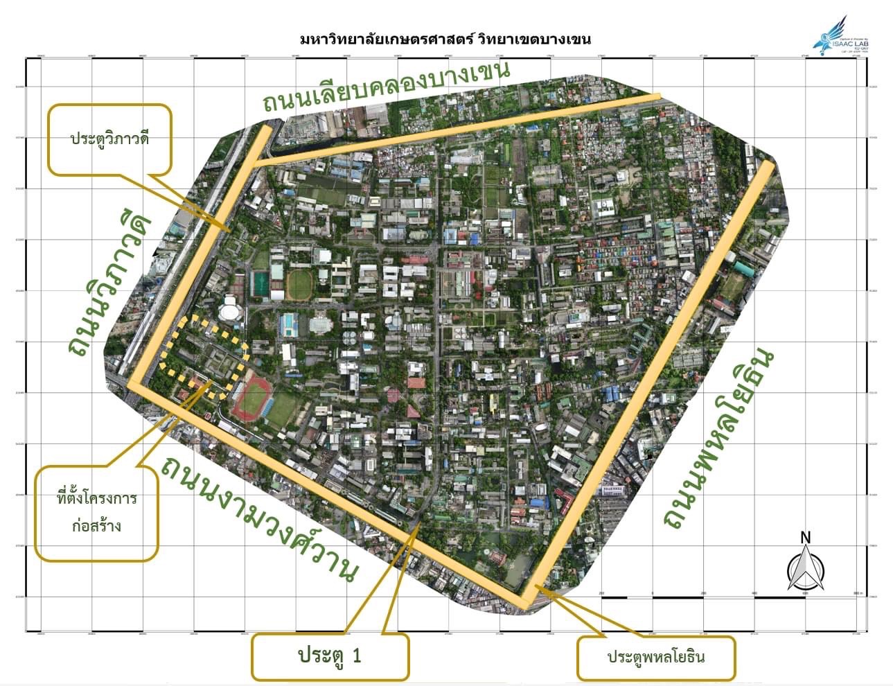 แผนที่คณะแพทยศาสตร์และโรงพยาบาลมหาวิทยาลัยเกษตรศาสตร์