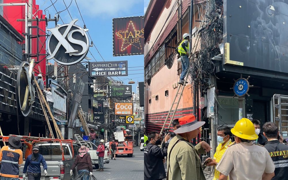 เมืองพัทยาลุยนำสายไฟลงดินปรับโซน walking street Pattaya