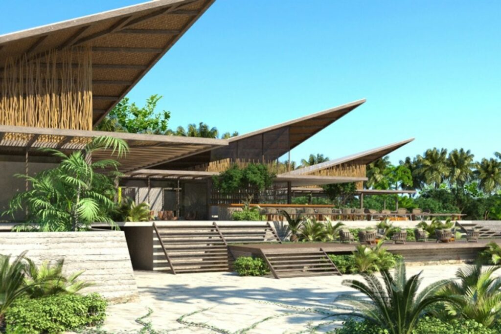 ภาพเรนเดอร์โรงแรมอนันตรา เปรอา เซอารา รีสอร์ท มีลักษณะเปิดโล่ง สไตล์ริมชายหาด