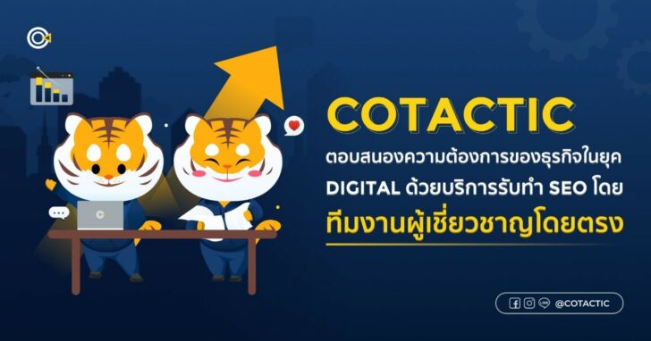 Cotactic ตอบโจทย์โลกธุรกิจในยุค Digital ด้วยบริการรับทำ SEO