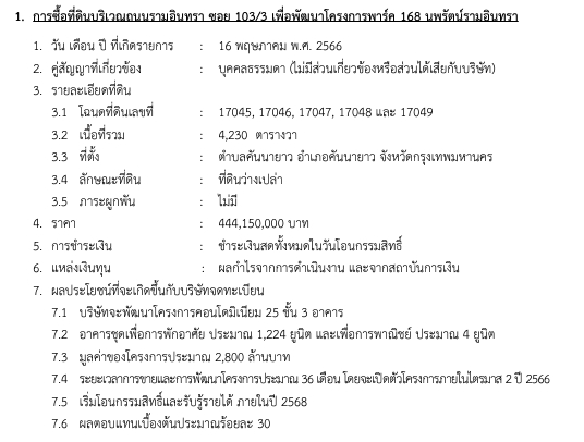 LPN แจ้งตลาดซื้อที่ดินรามอินทรา 103/3