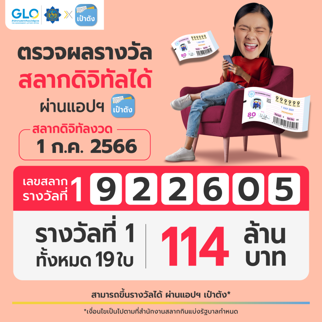 สลากดิจิทัลงวด 1 ก.ค.66
