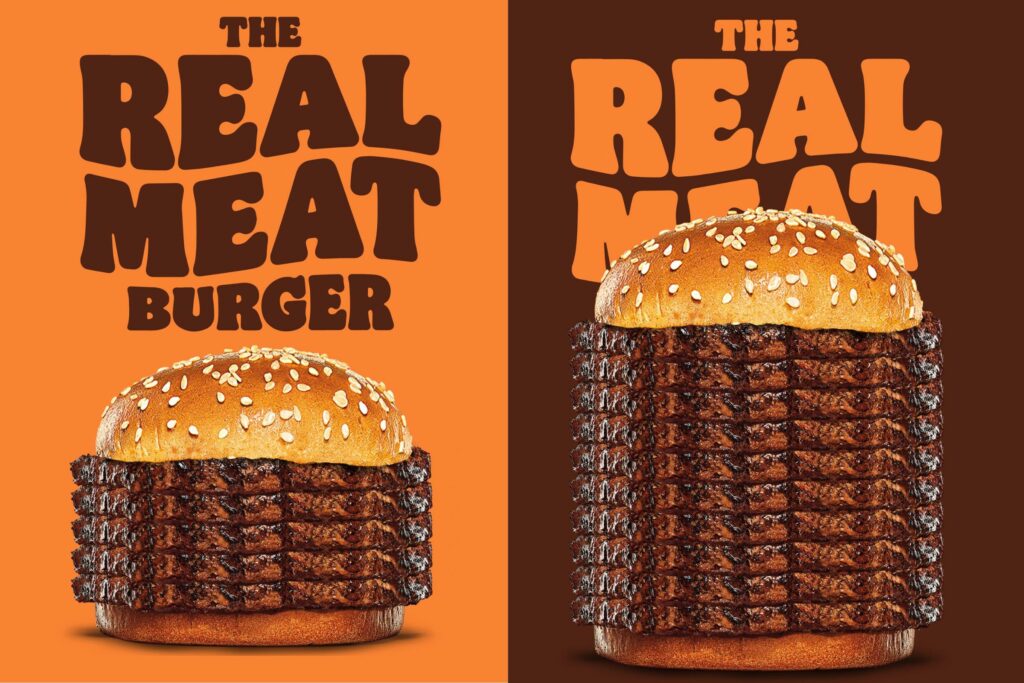 เบอร์เกอร์คิง เอาจริงขาย The Real Meat Burger เพิ่มเนื้อได้ไม่จำกัด