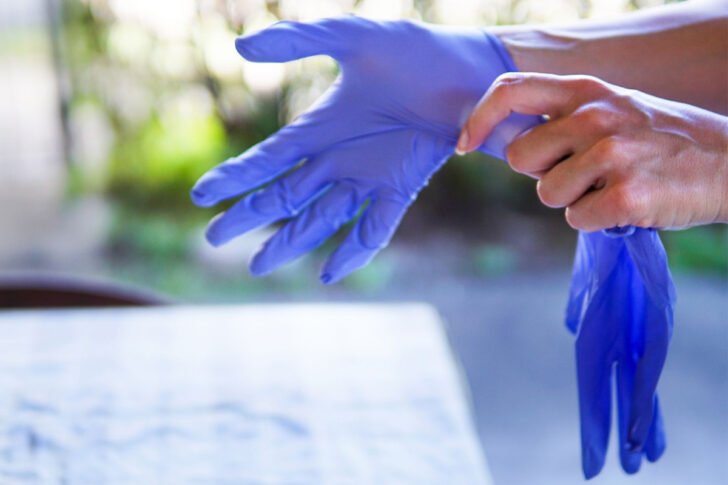 rubber gloves