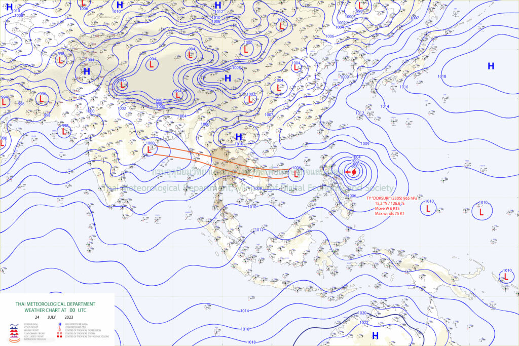 แผนที่อากาศพื้นผิว