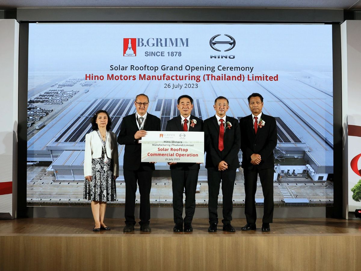 บี.กริม เพาเวอร์ เปิด Solar Rooftop โรงงานแห่งที่ 4 ฮีโน่มอเตอร์ส