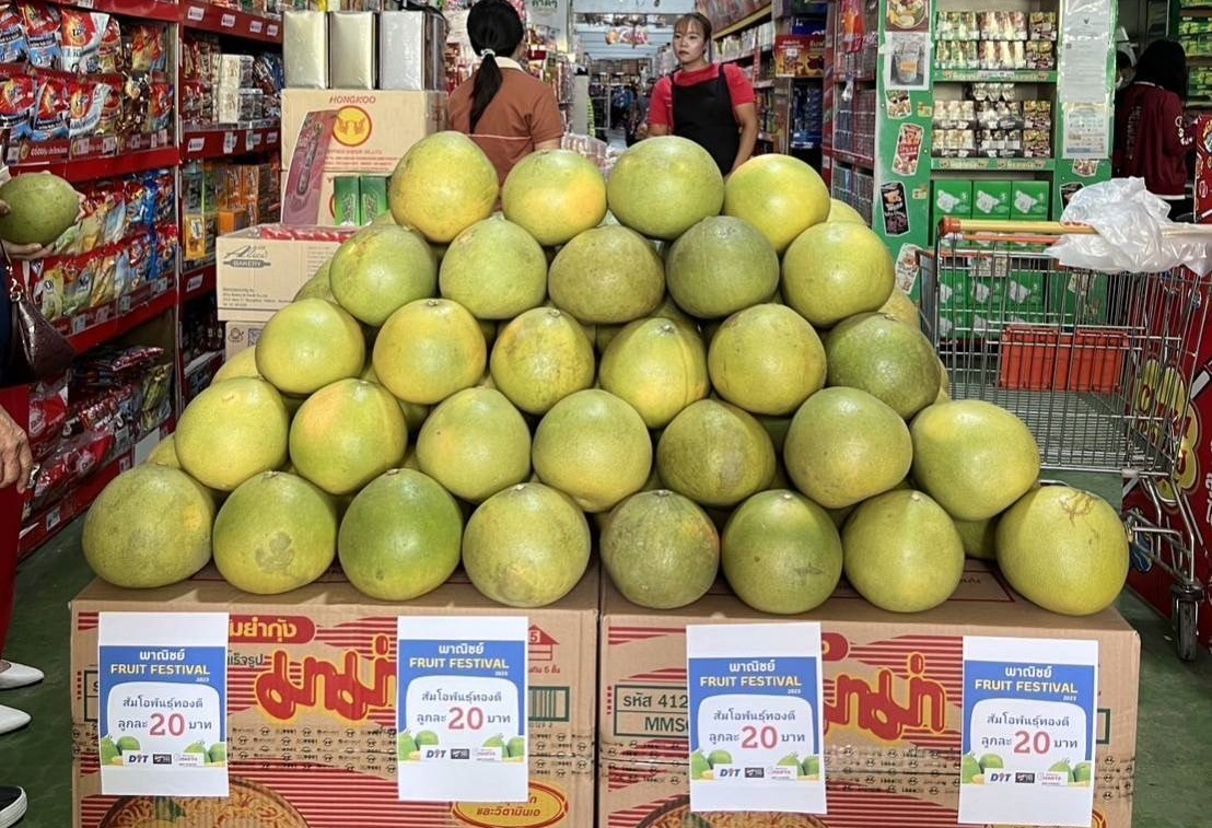 พาณิชย์ ประสานห้าง ซื้อ ส้มโอทองดี-มะม่วงเขียวมรกต ดันราคา 10-15 บาท/กก.