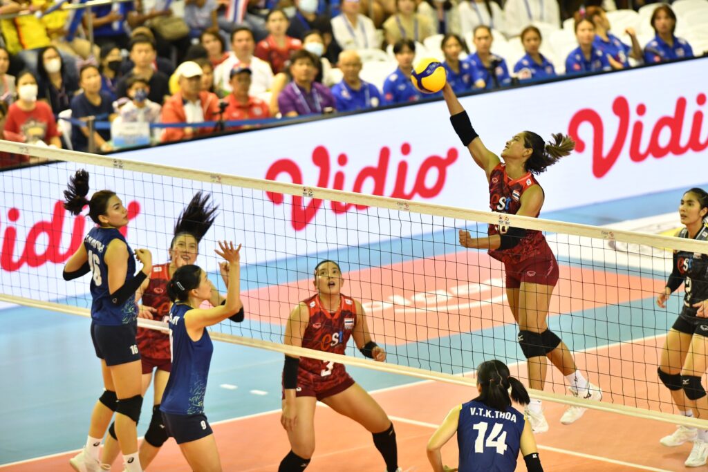 ผลวอลเลย์บอลหญิง ซี วี.ลีก 2023 ไทยชนะเวียดนาม 3-0 เซต
