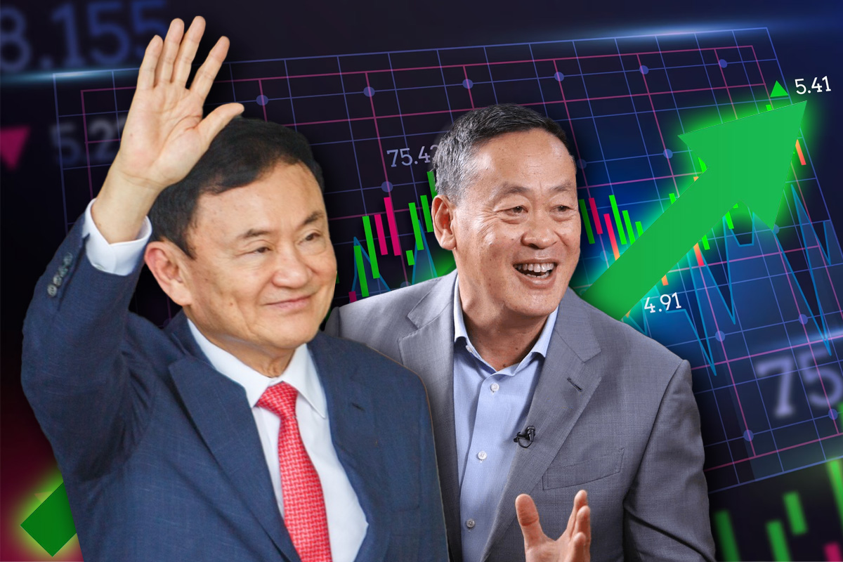 หุ้นกลุ่มทุนใหญ่ เชื่อมโยง “ทักษิณ-เศรษฐา” กอดคอเขียวยกแผง