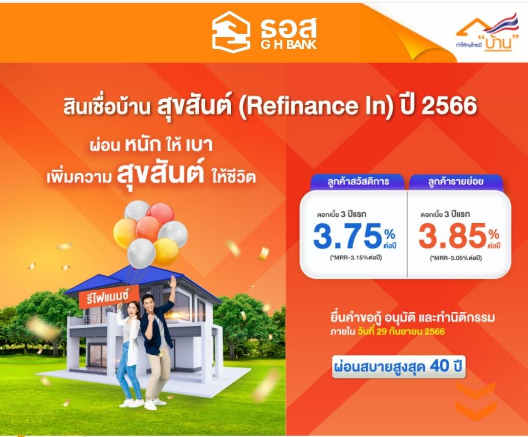 รีไฟแนนซ์บ้าน ธอส