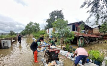 แม่น้ำมูลทะลักท่วมบ้านเรือน