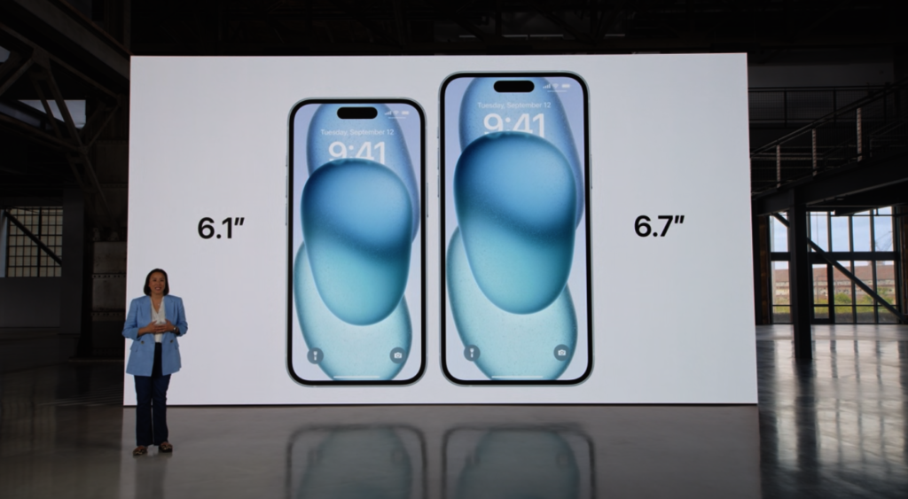 ขนาดหน้าจอ iPhone15 15+