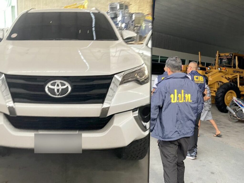 ด่วน ค้นบริษัทกำนันนก พบกระบะใช้หลบหนี หลังยิงสารวัตรแบงก์
