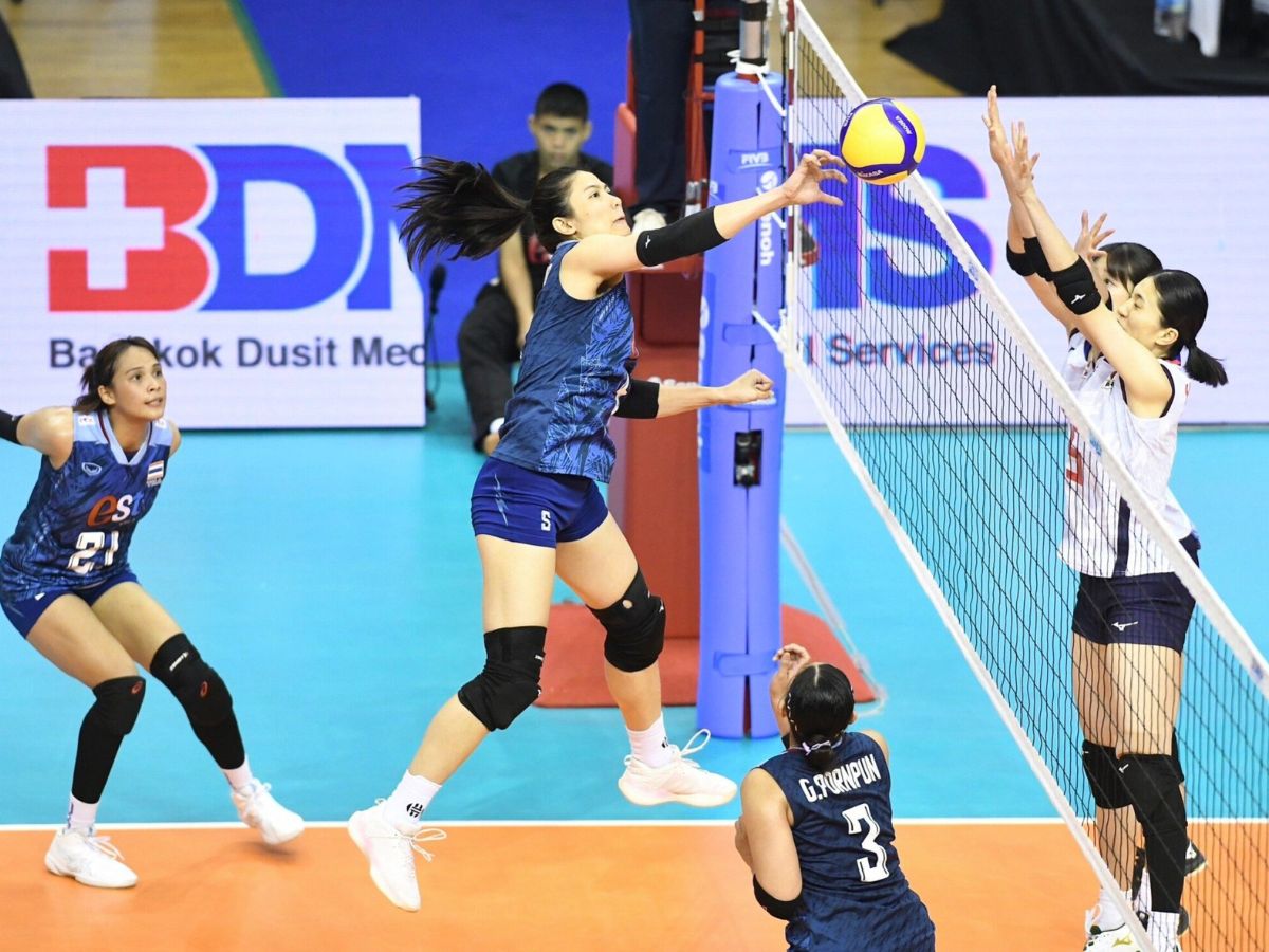 วอลเลย์บอลหญิงชิงแชมป์เอเชีย 2023 ไทยชนะญี่ปุ่น 3-2 เซต เข้ารอบชิง