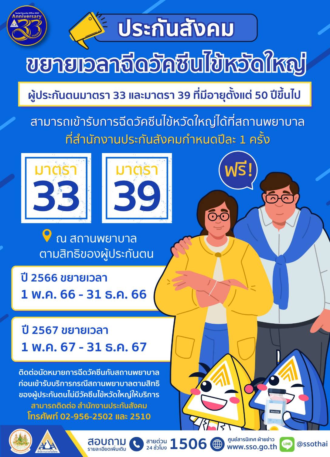 วัคซีนไข้หวัดใหญ่ ประกันสังคม