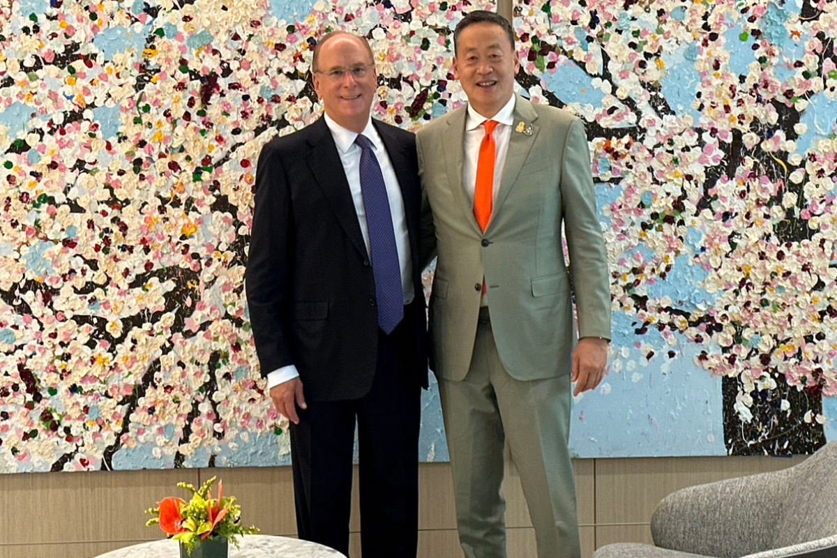 เศรษฐา จับมือ ซีอีโอบิ๊กการเงินโลก Blackrock ดึงลงทุนในไทย