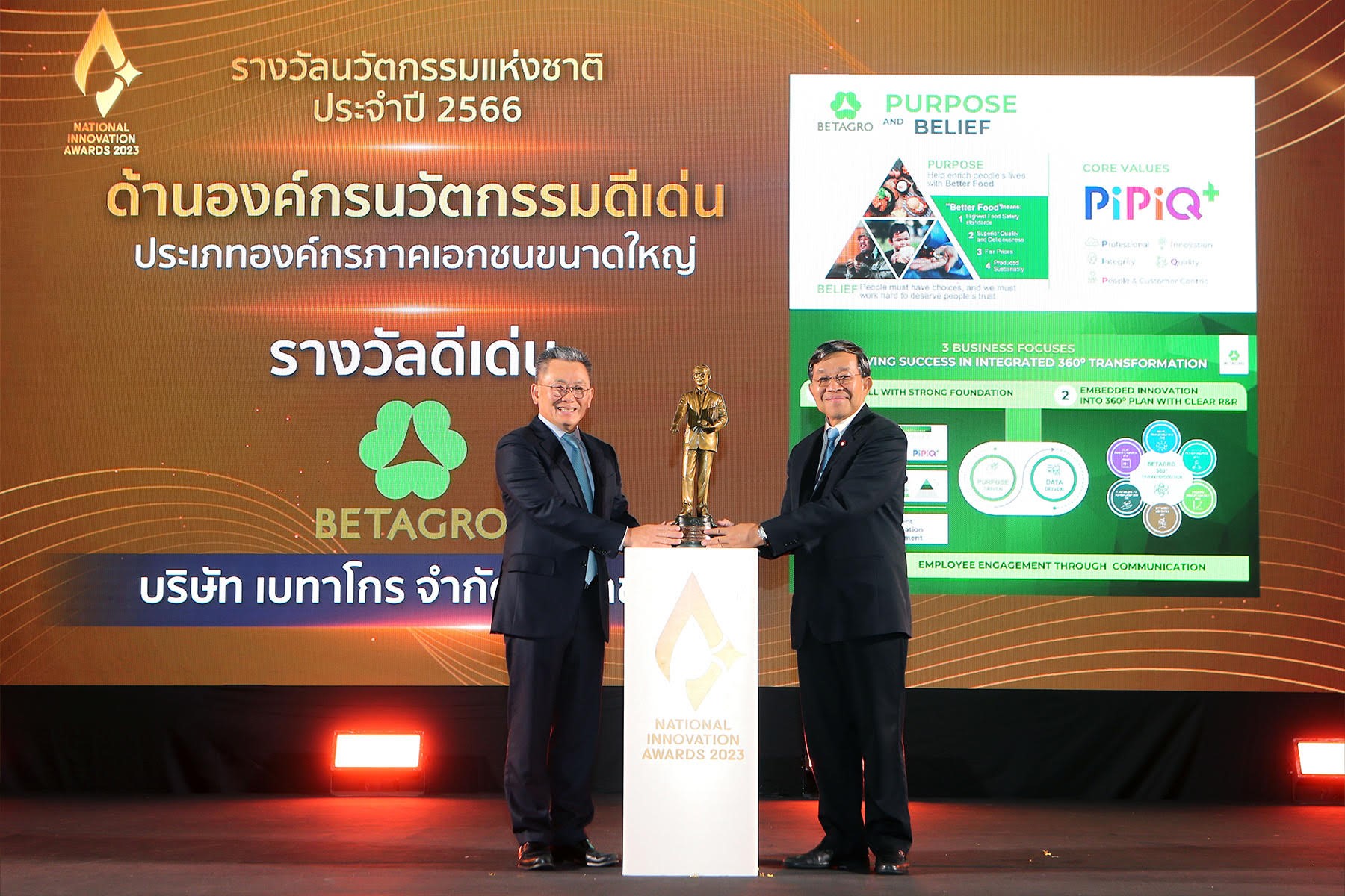 “เบทาโกร” คว้ารางวัลนวัตกรรมแห่งชาติ ด้านองค์กรนวัตกรรมดีเด่น