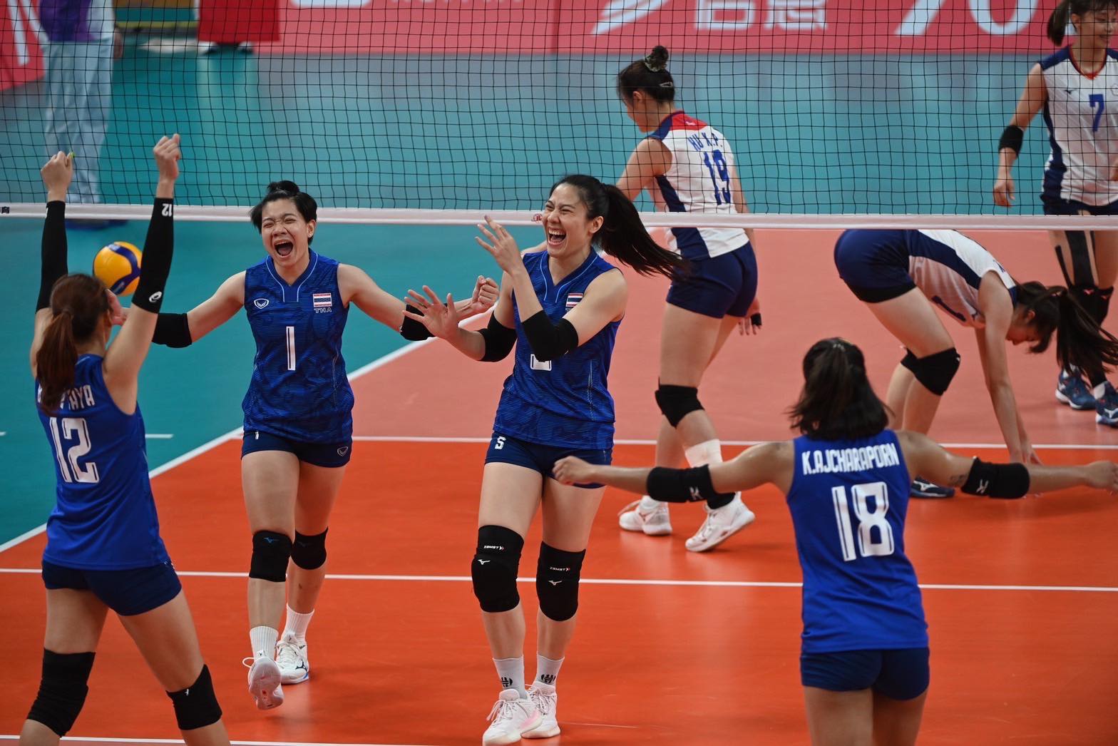 วอลเลย์บอลหญิงเอเชียนเกมส์ ทีมชาติไทยประเดิมสนาม ชนะไต้หวัน 3-1 เซ็ต