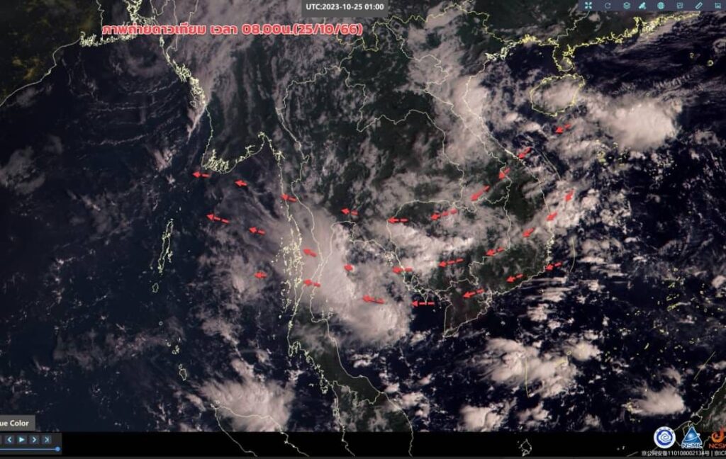 กรมอุตุฯเตือนร่องมรสุมพาดผ่านภาคใต้ตอนบน หลายจังหวัดรวมกทม.ฝนตกหนัก