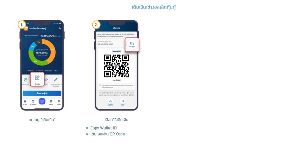 เติมเงินเข้าวอลเล็ตหุ้นกู้